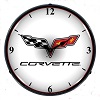 C6 Corvette-BACKLIT CLOCK - C6 EMBLEM - LIGHTED